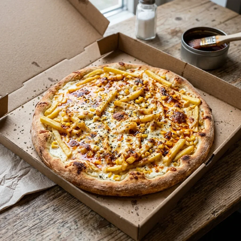 Friet pizza medium