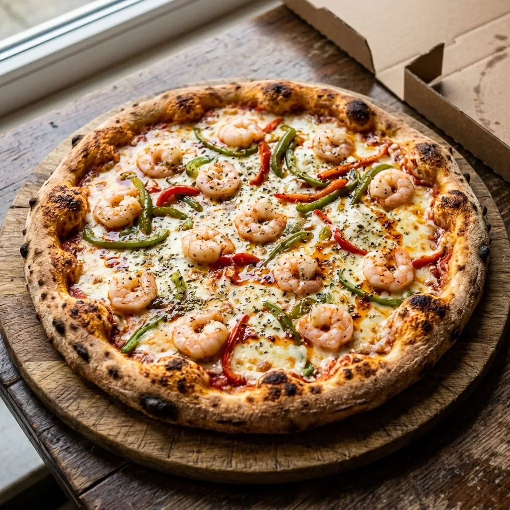 Pizza scampi large