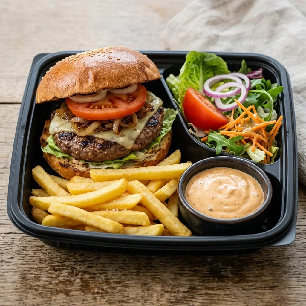 Platter hamburger