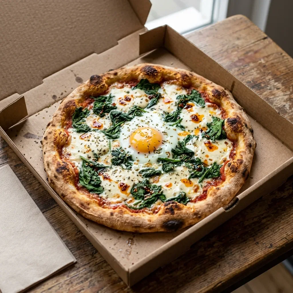 Pizza spinach medium