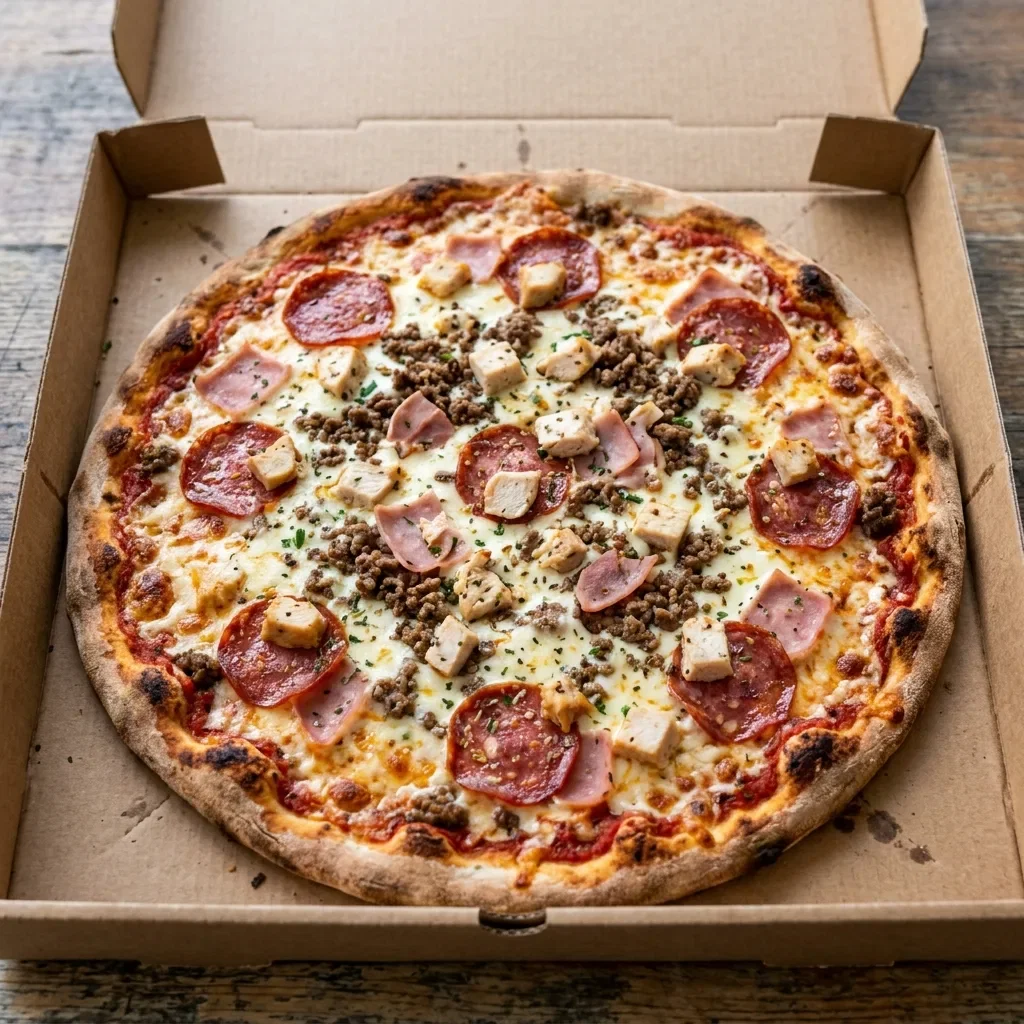 Pizza 4 viande large