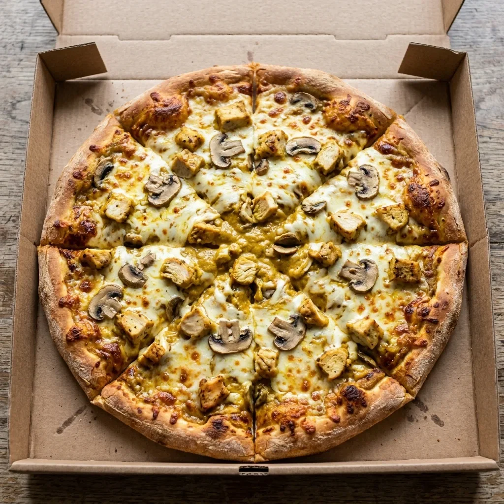 Pizza curry chicken large