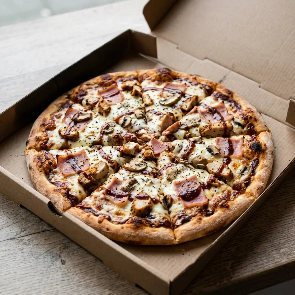 Pizza smoked bbq medium
