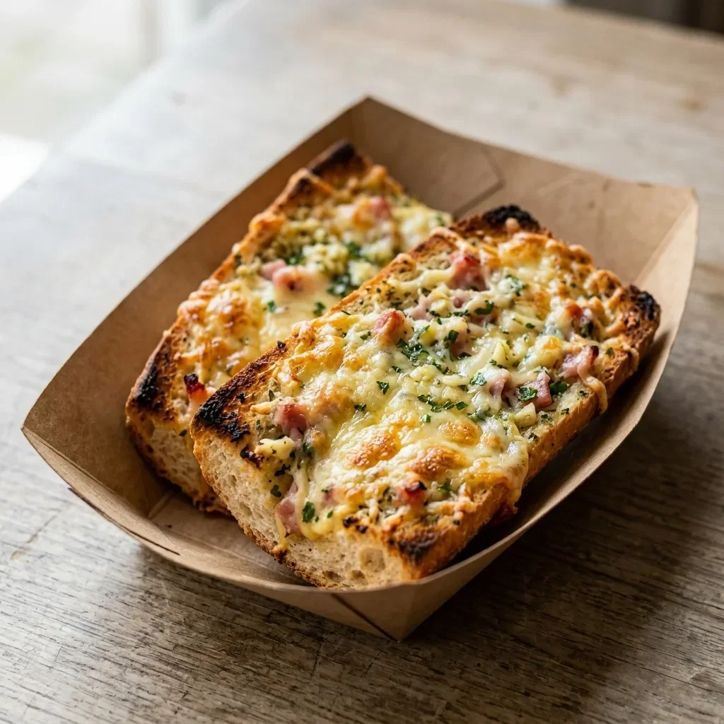 Lookbaguette met kaas en ham
