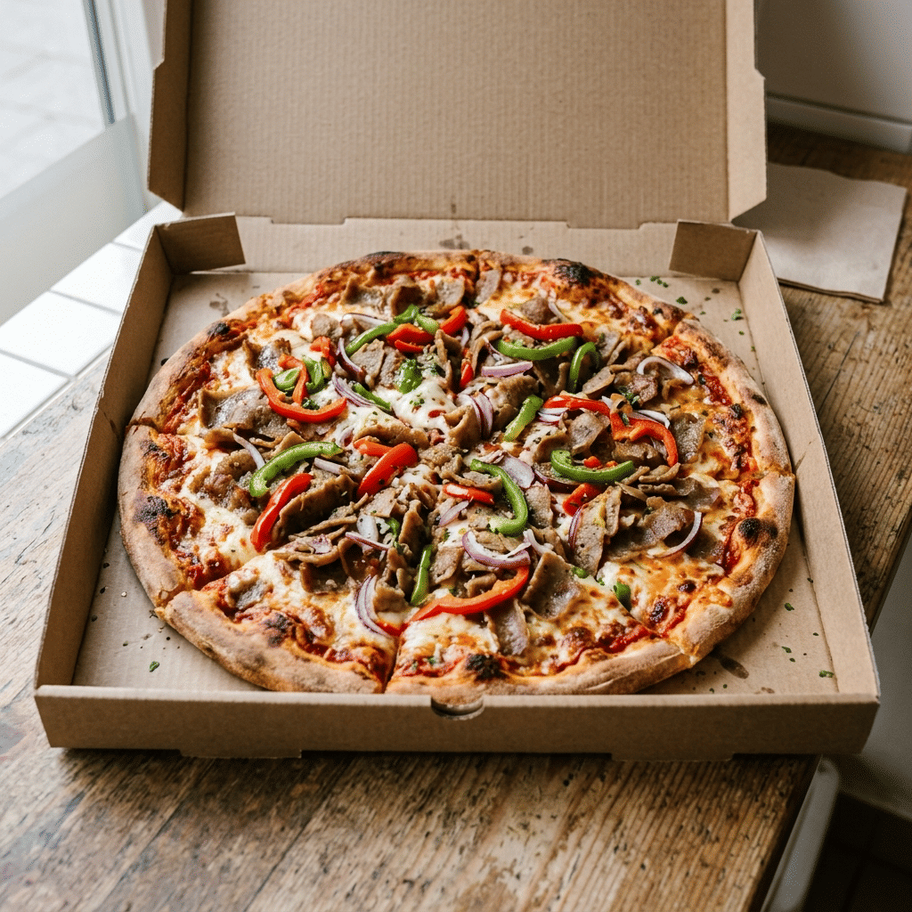 Kebab pizza large