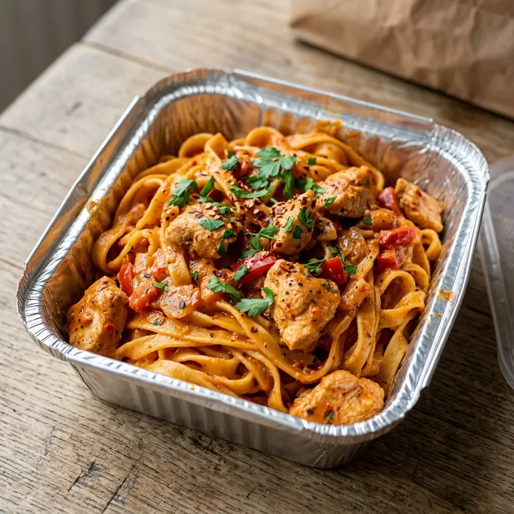 Tagliatelle diabolique kip
