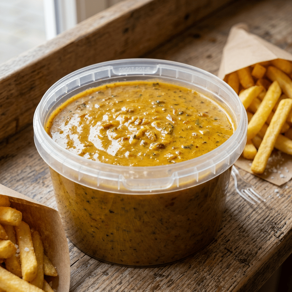 Curry saus groot potje