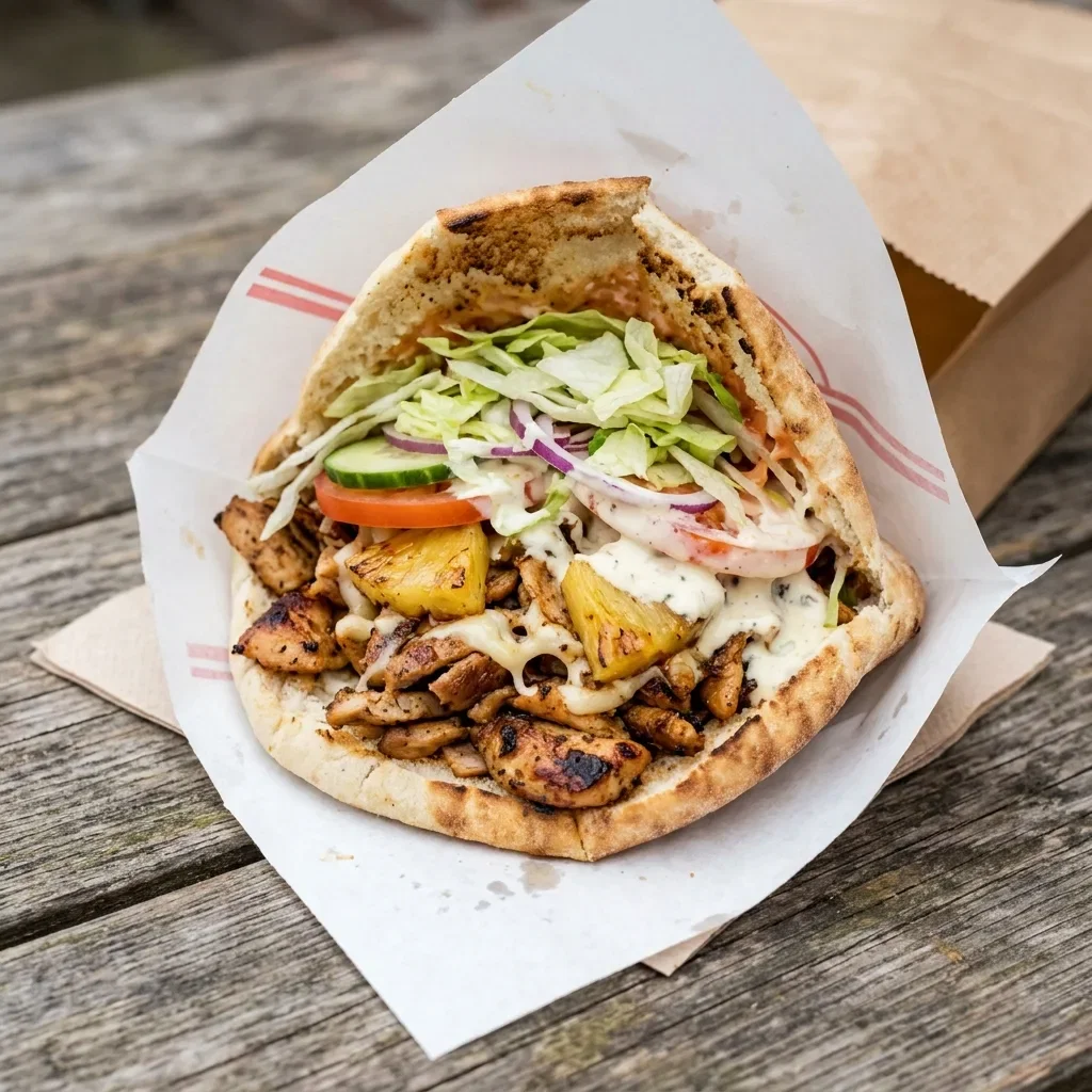 Broodje Pita Hawaï Groot