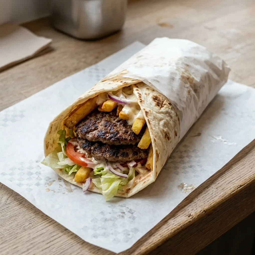 Durum dubbel hamburger