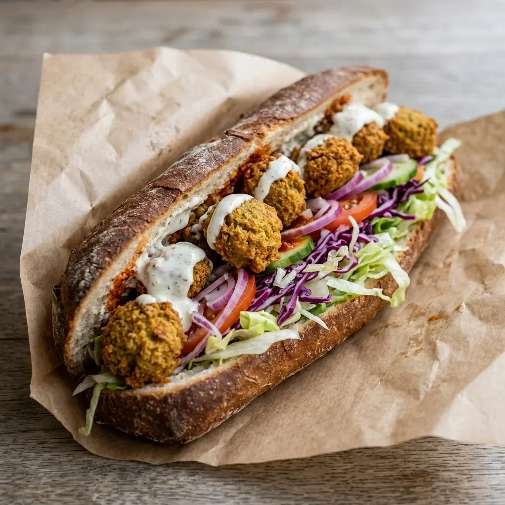 Broodje veggie falafel groot