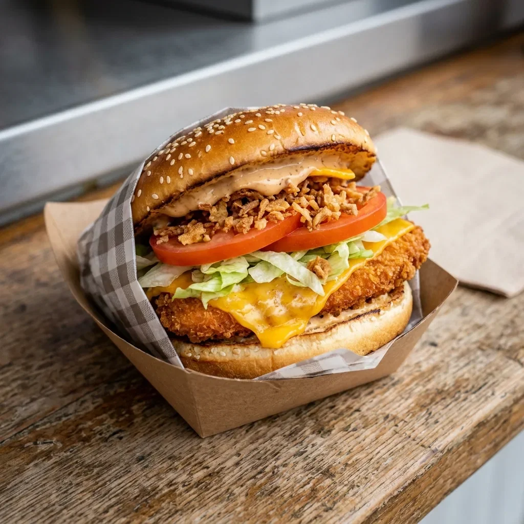 Chicken cheese burger