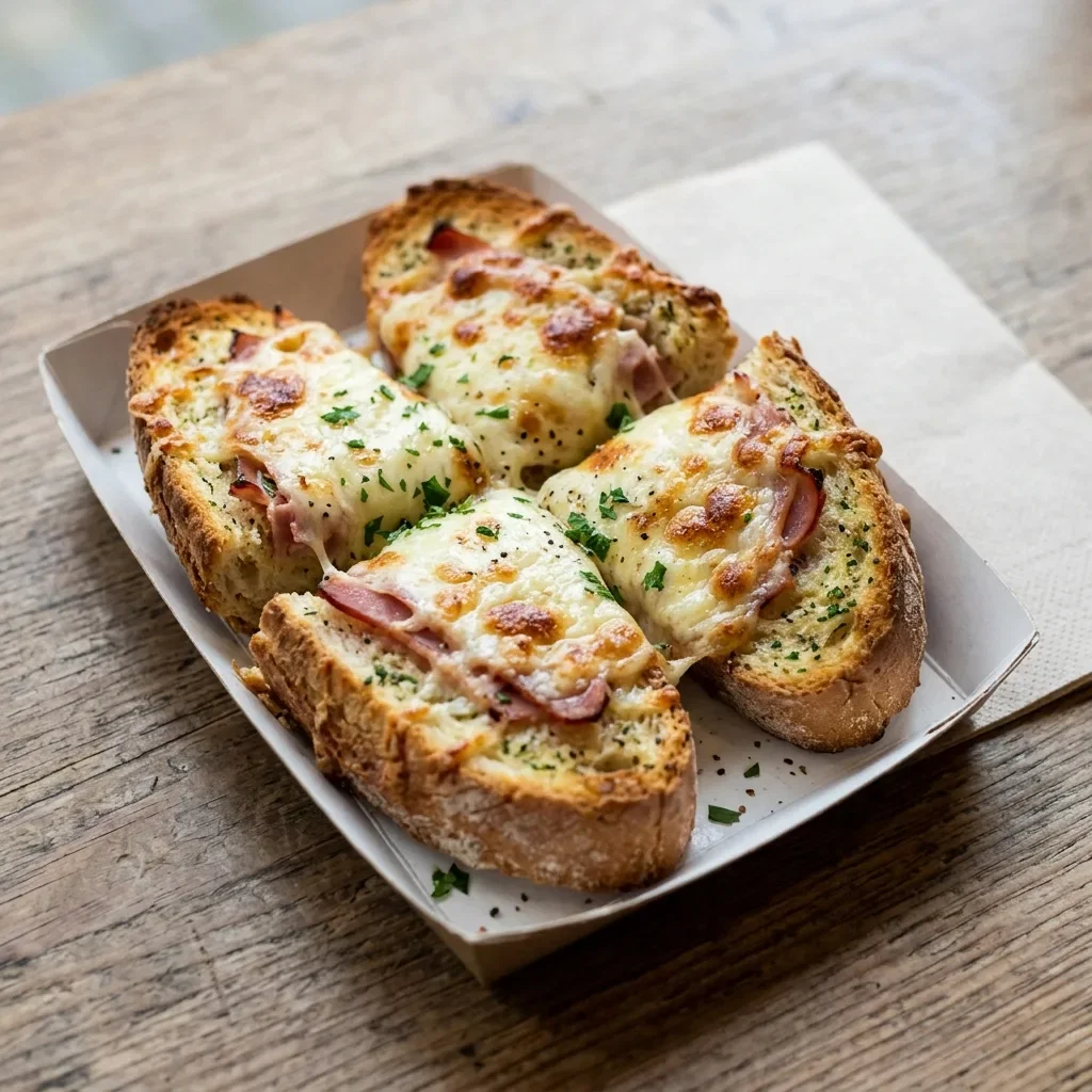 Lookbrood met kaas en hesp