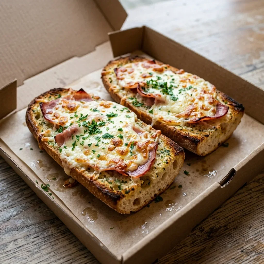 Lookbaguette met kaas en ham
