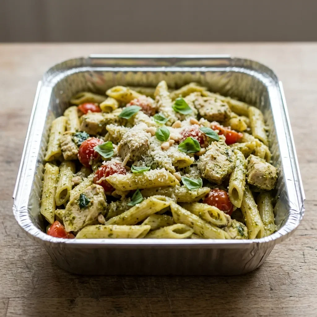 Penne pesto chicken