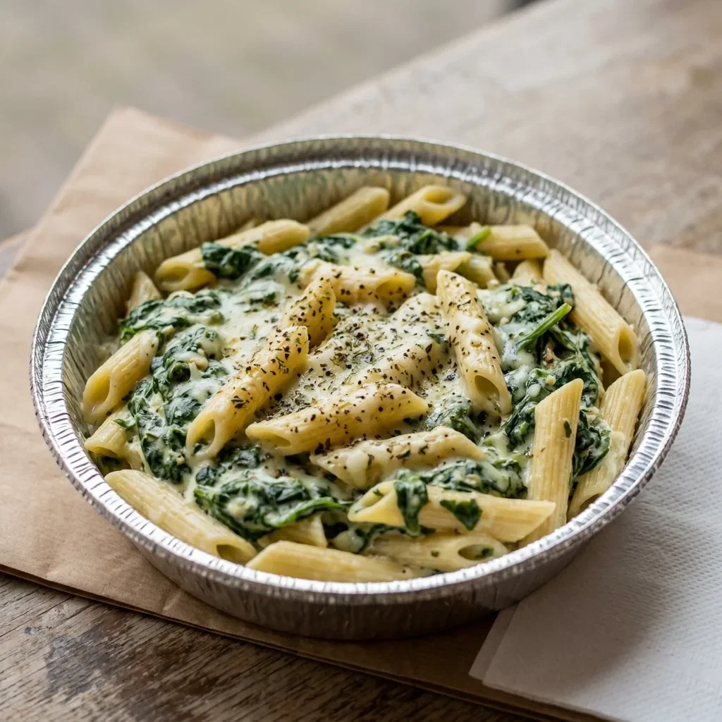 Penne spinazie