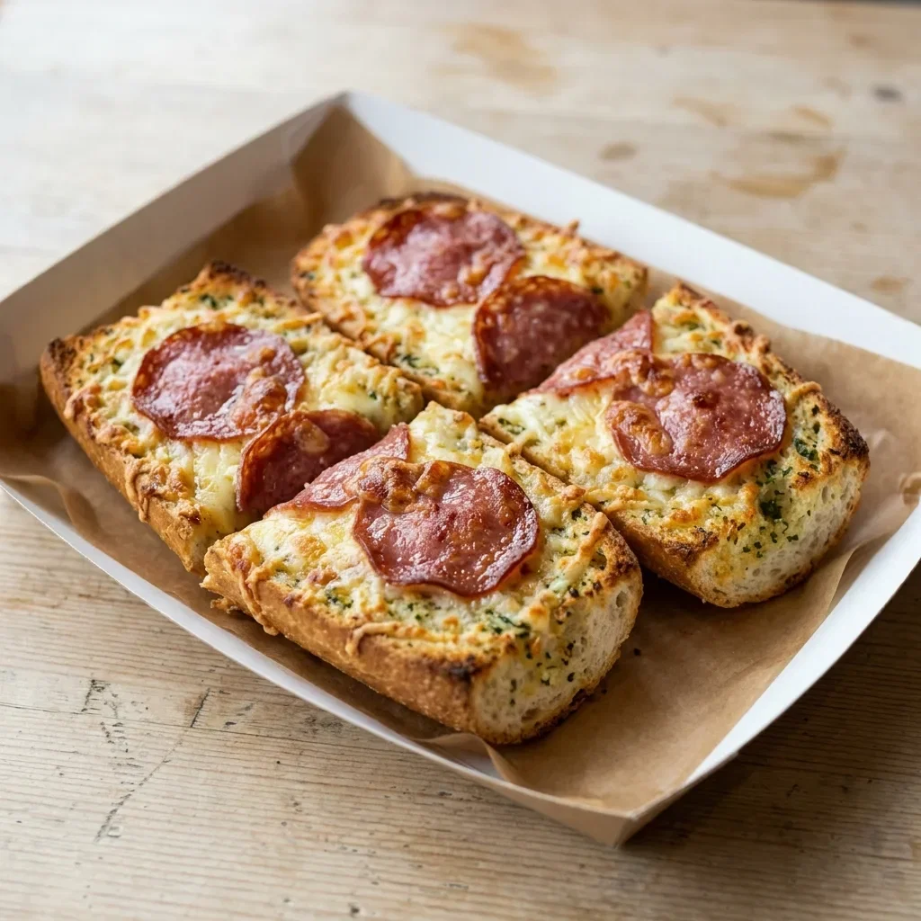 Lookbrood met kaas en salami