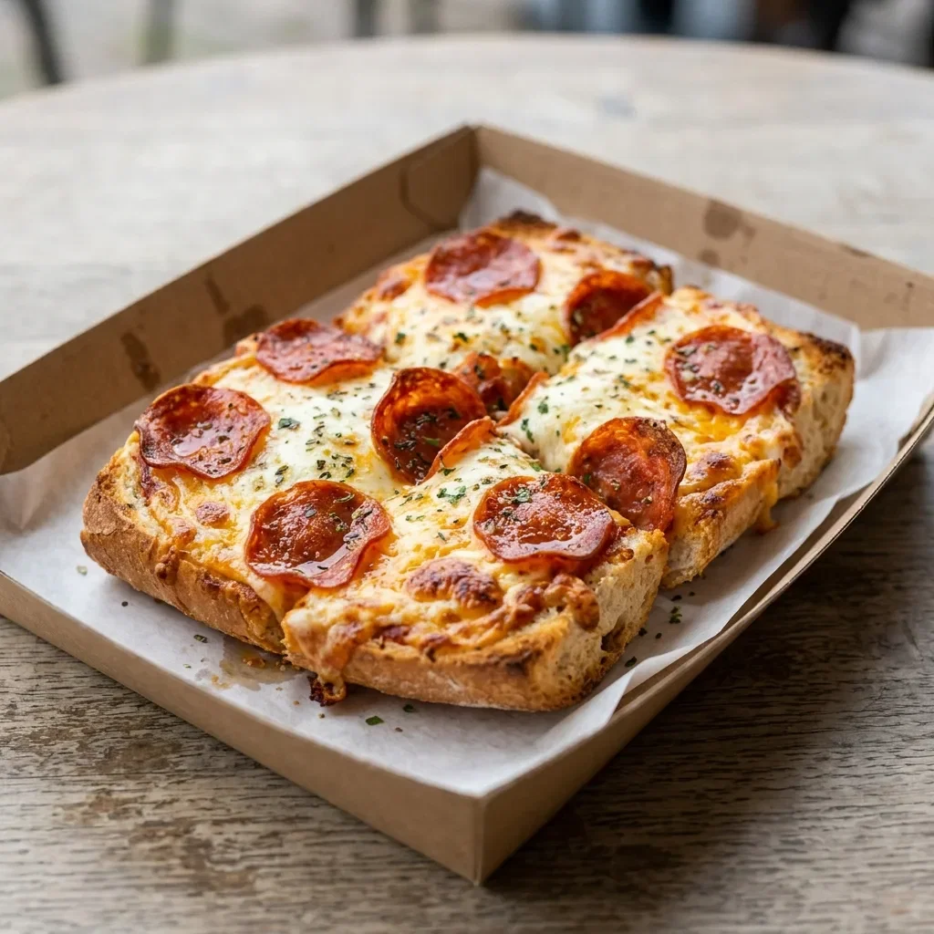 Cheesy bread pepperoni