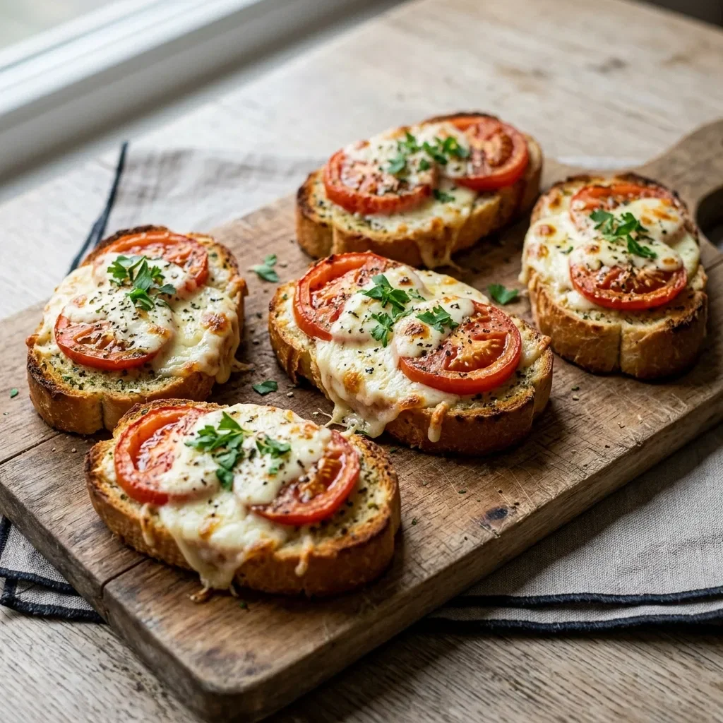 Lookbrood met mozerella en tomaaat
