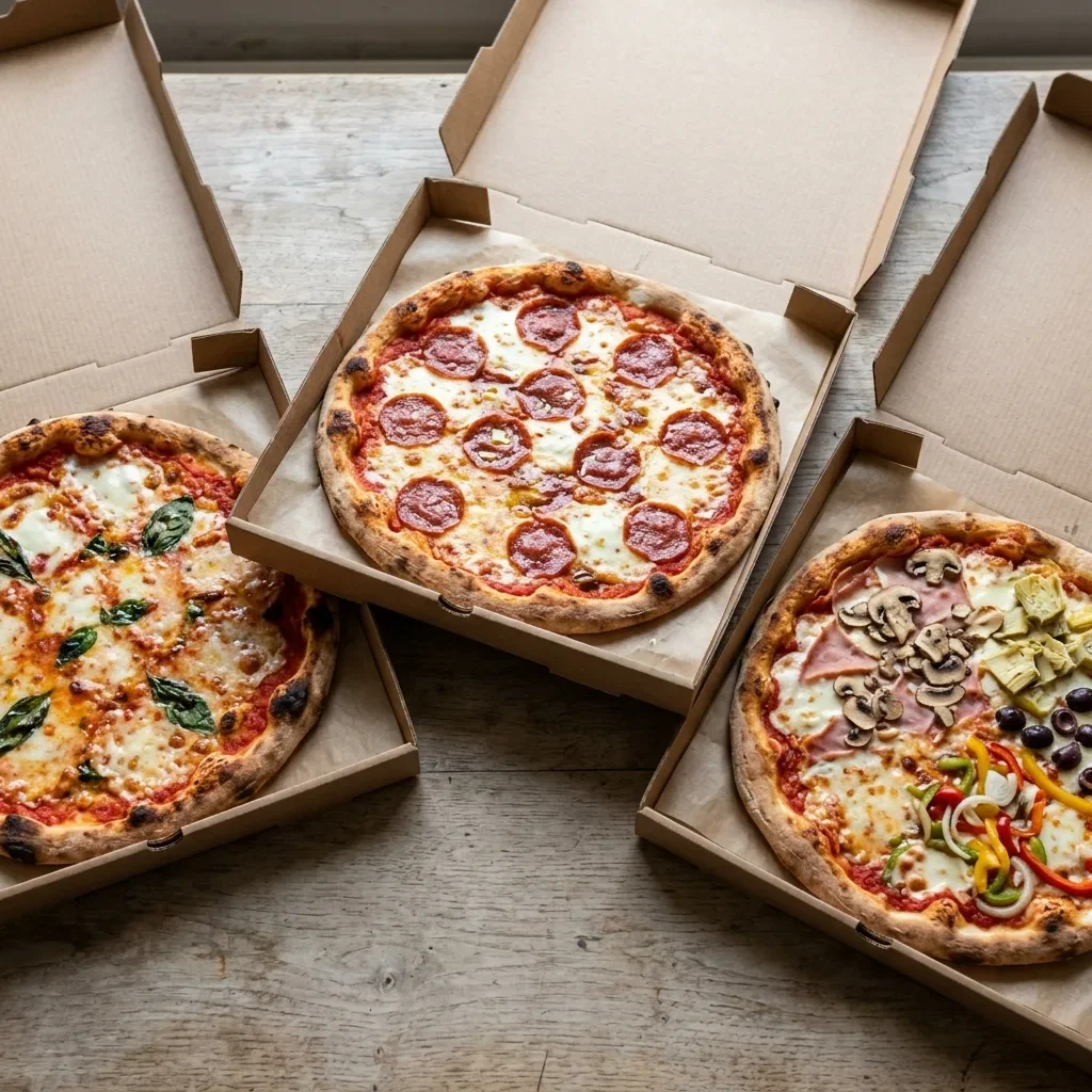 3 large pizza's aan 45,00 euro