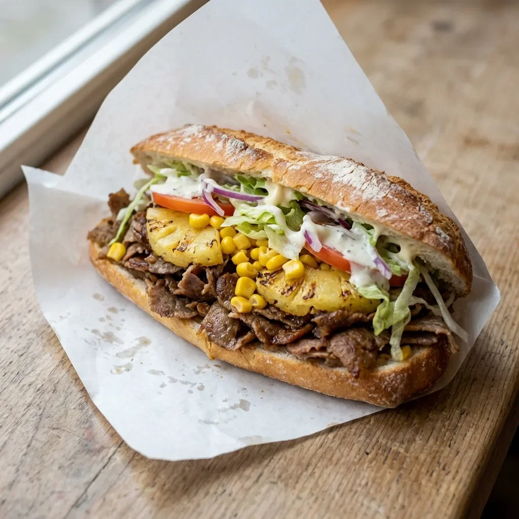 Broodje kebab hawaï