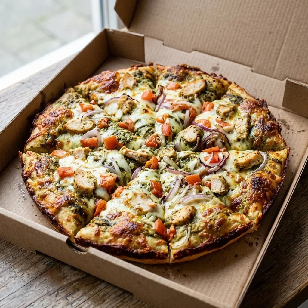 Pesto chicken deeppan