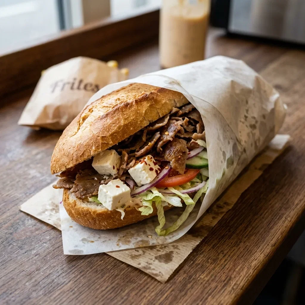 Broodje kebab feta