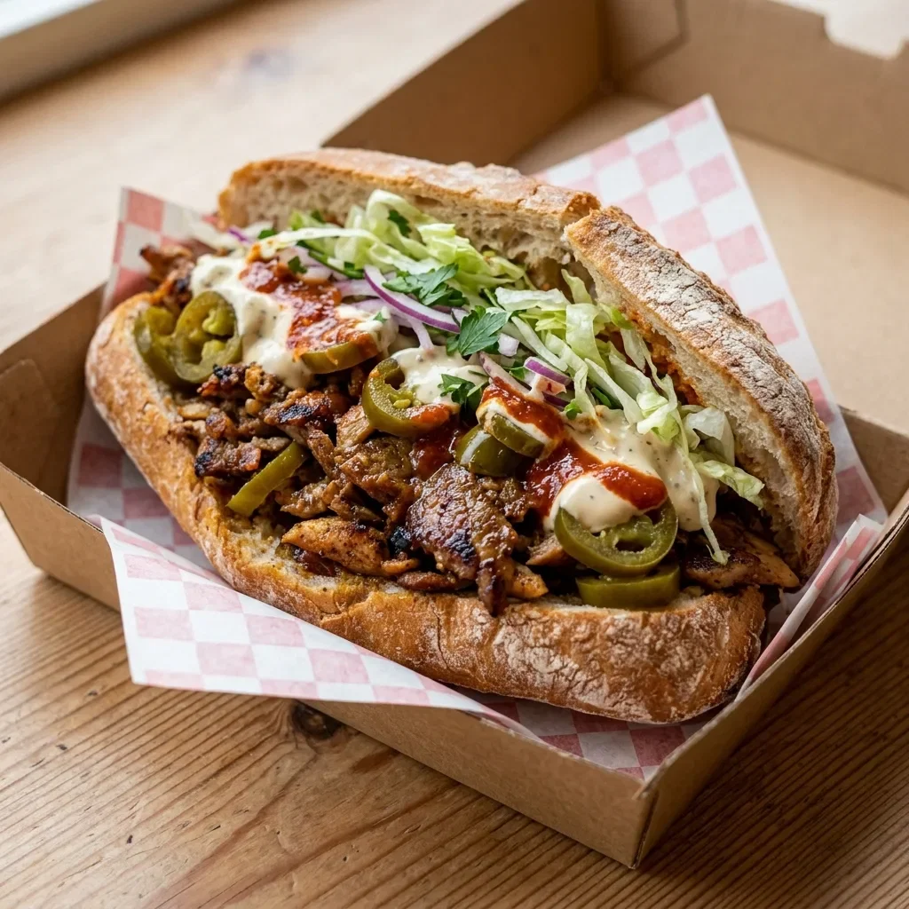 Broodje shoarma jalapenos
