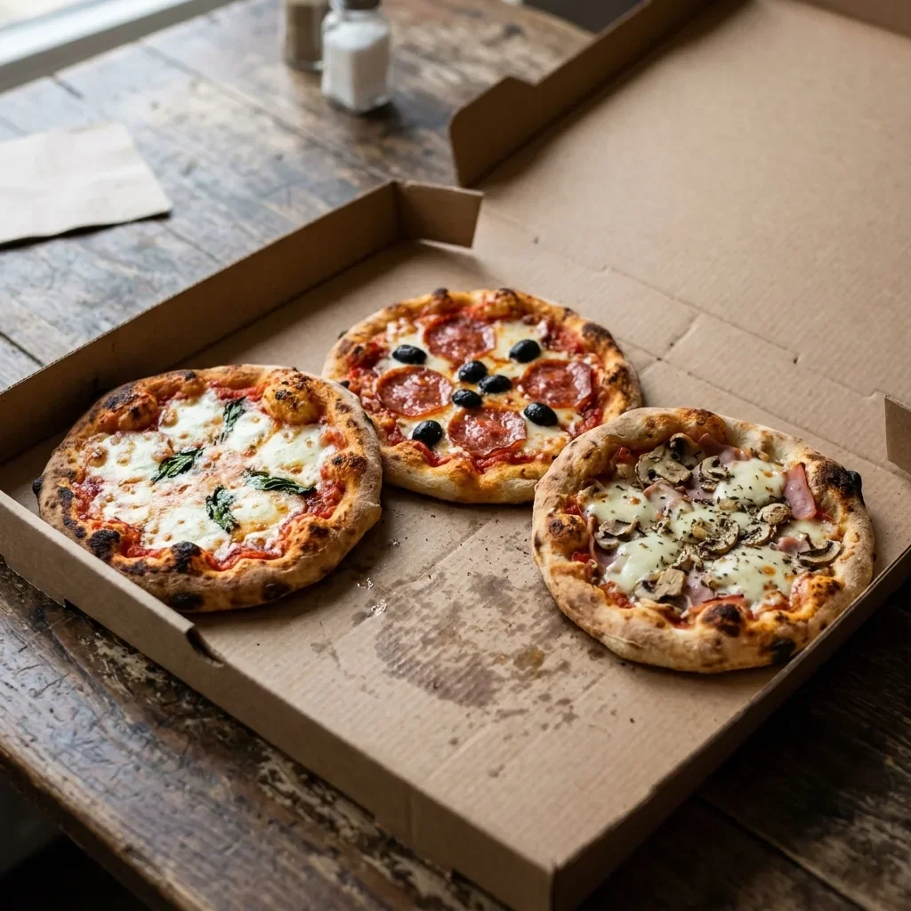 3 small pizza's aan 30,00 euro