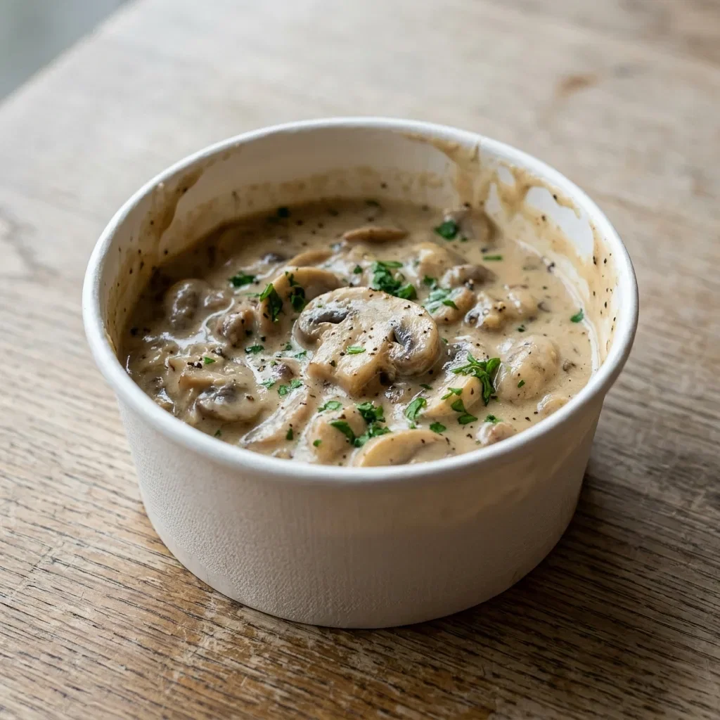 Portie champignonroomsaus