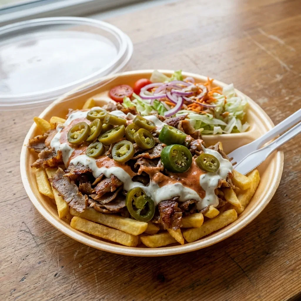 Schotel kebab jalapenos