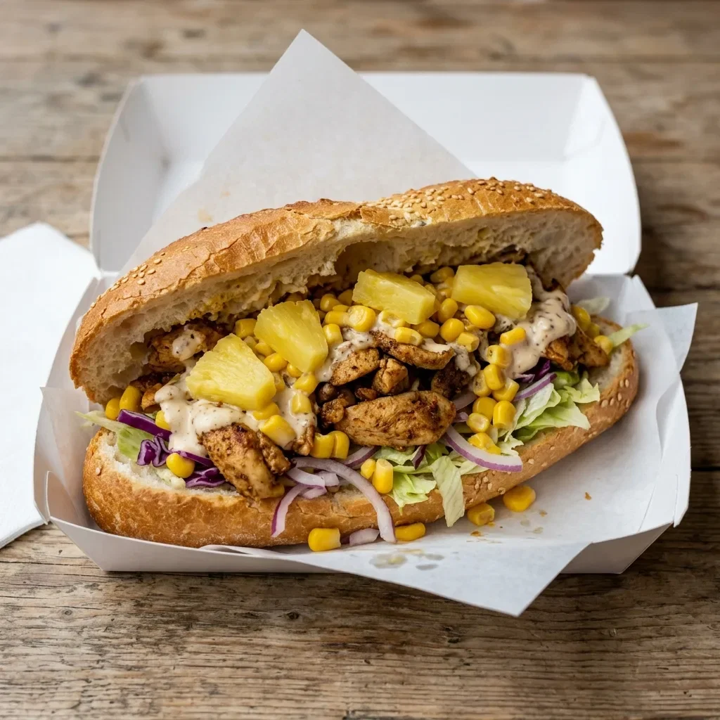 Broodje shoarma hawaï