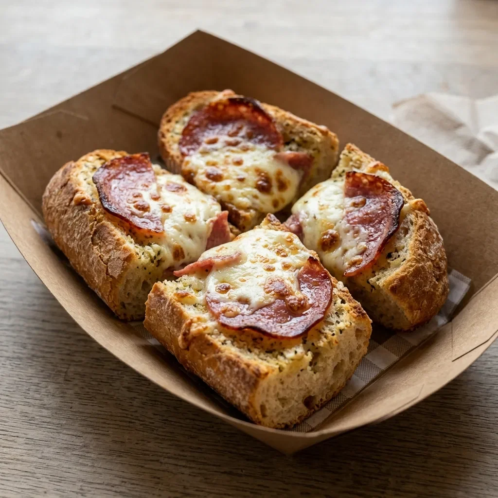 Lookbrood met kaas en salami