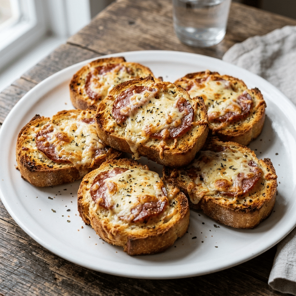 Lookbrood met kaas en salami