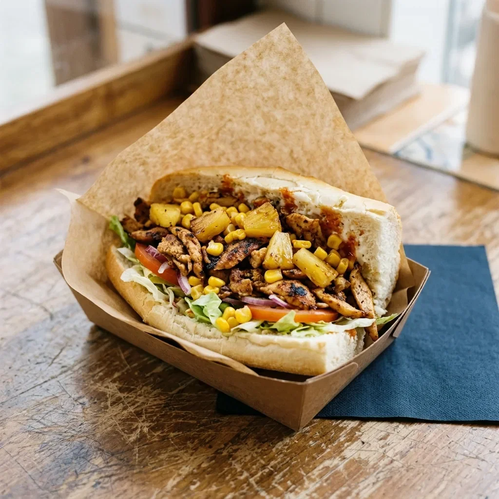 Broodje shoarma hawaï groot