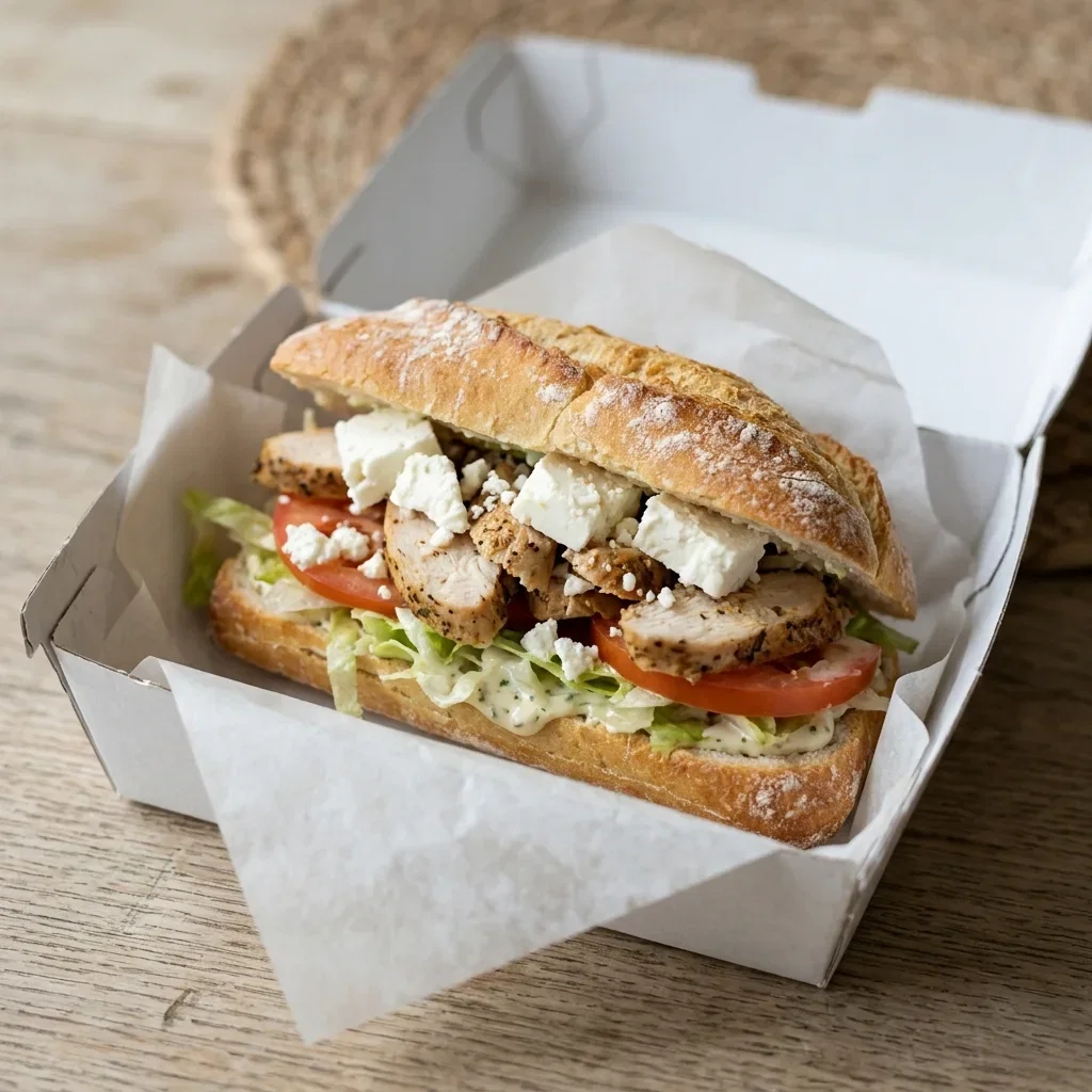 Broodje kipfilet feta