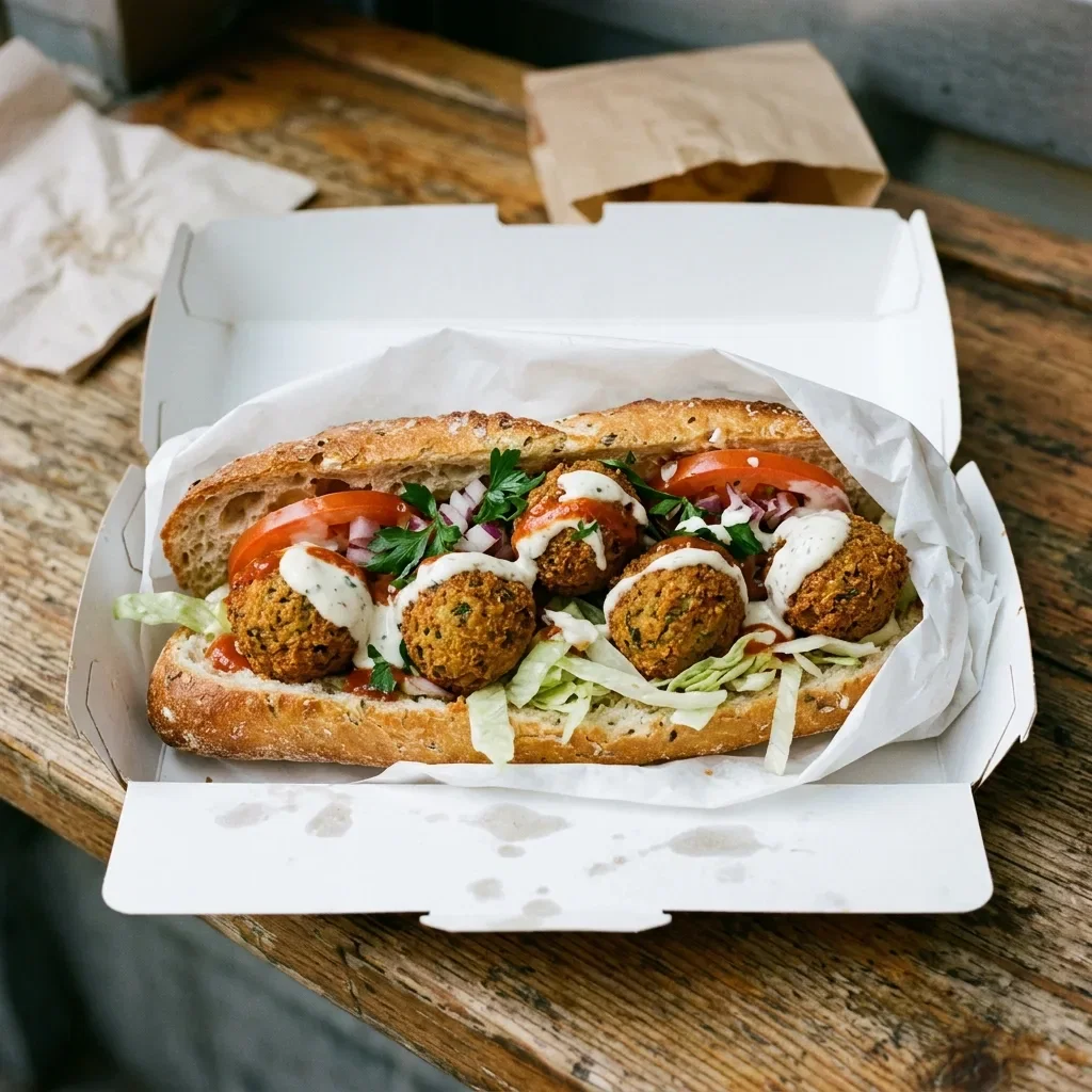 Fransbrood falafel