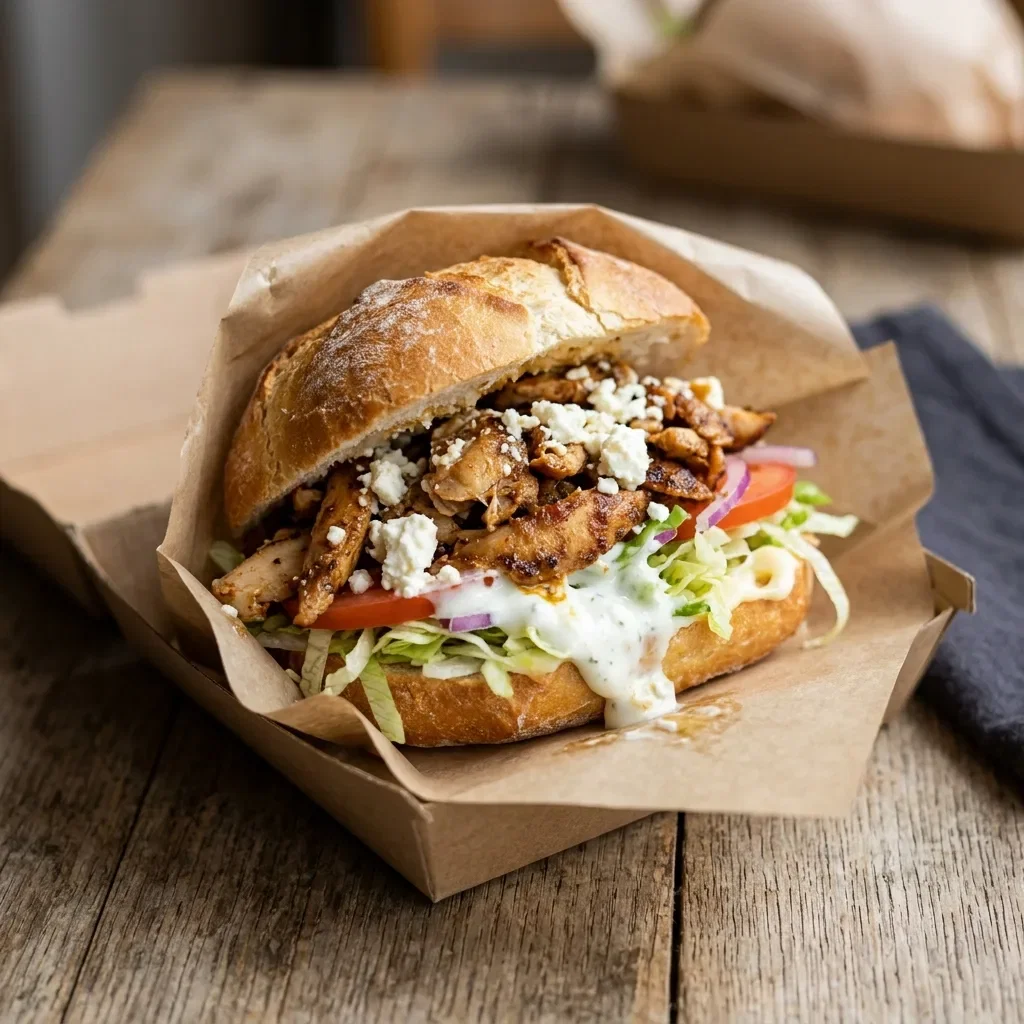 Broodje shoarma feta