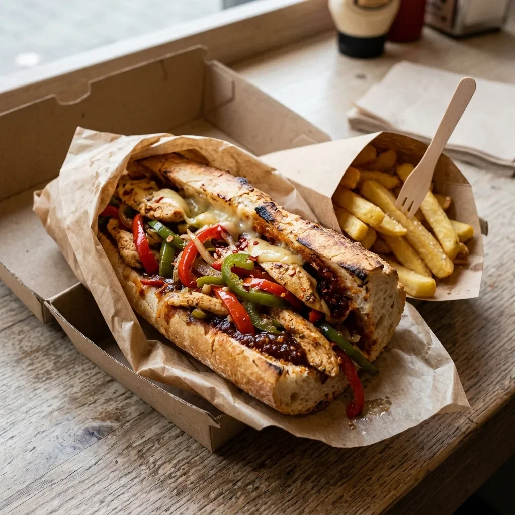 Broodje kipfilet mexicano groot