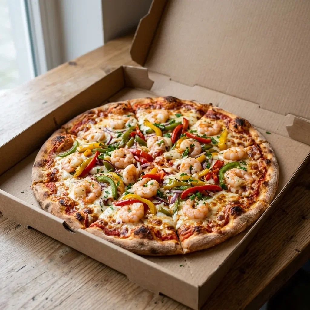 Pizza scampi deluxe medium