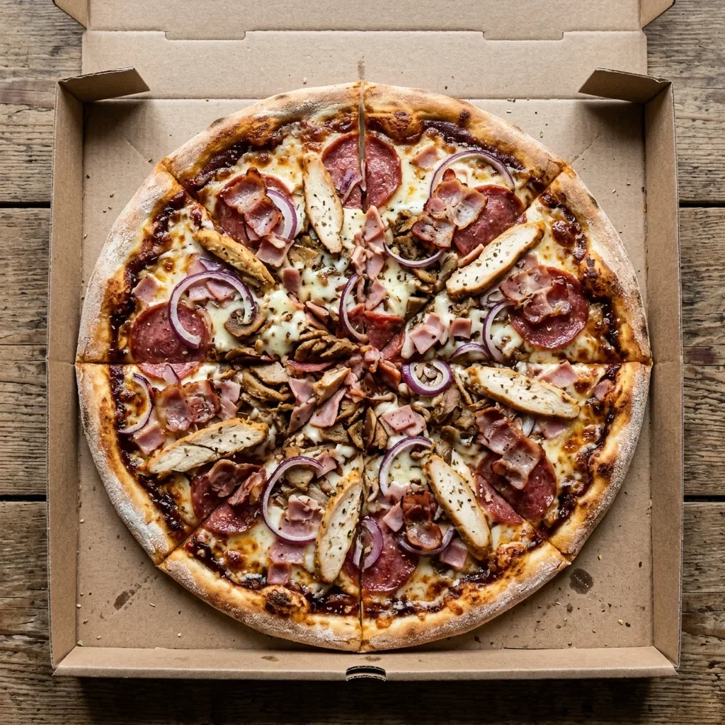 Pizza crispy bacon large
