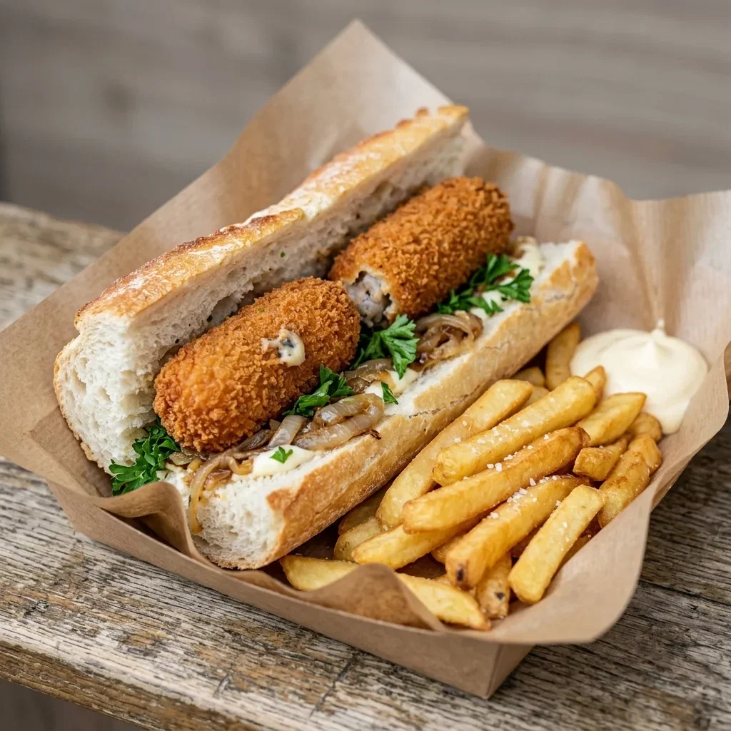 Frans brood garnaalkroketten