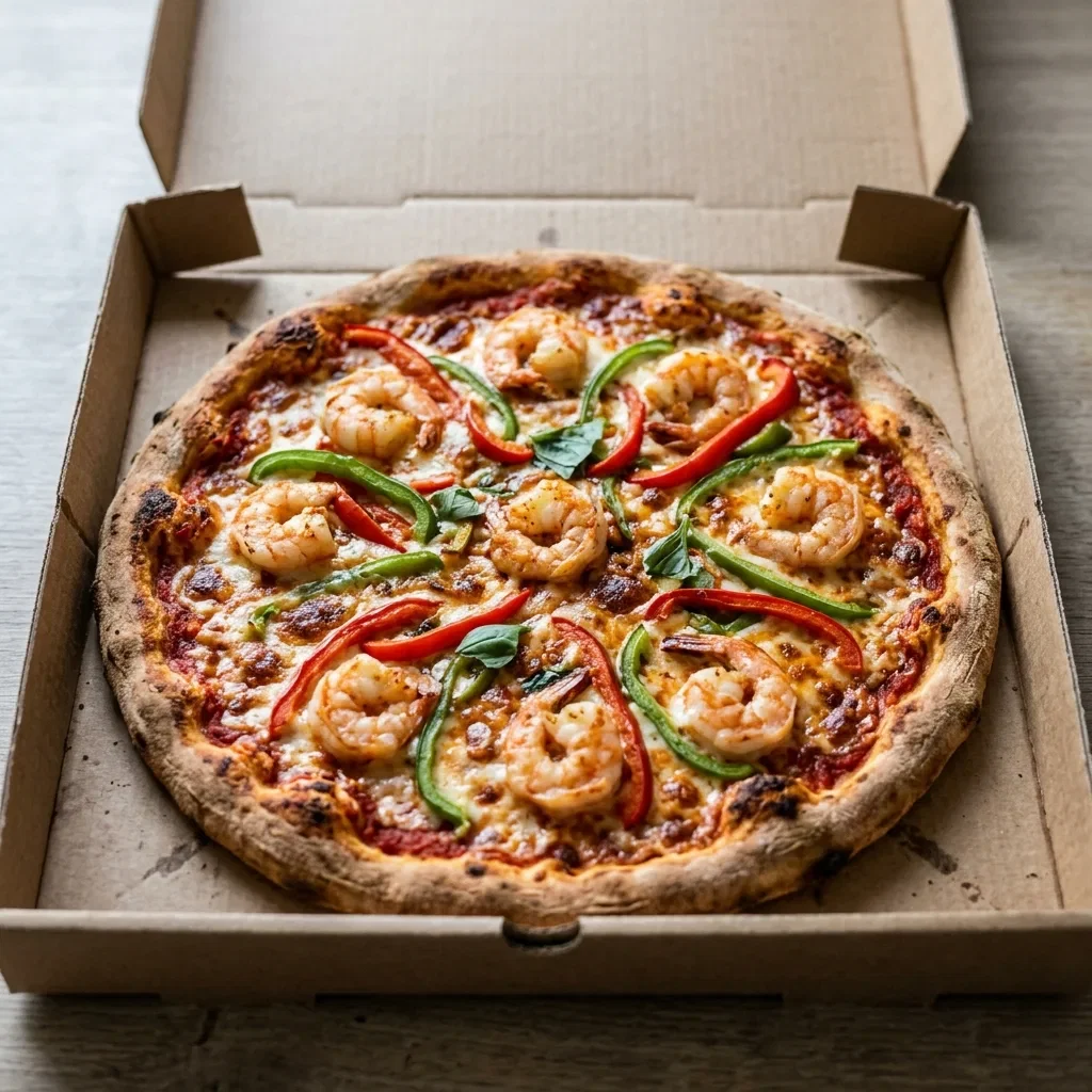Pizza scampi deluxe large