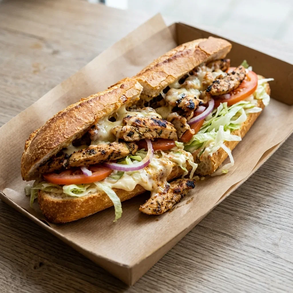 Franse brood kip grill