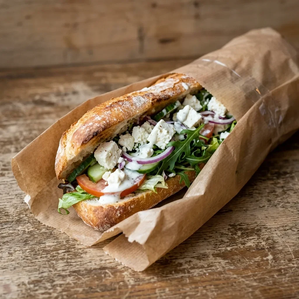 Vegetarisch broodje feta groot