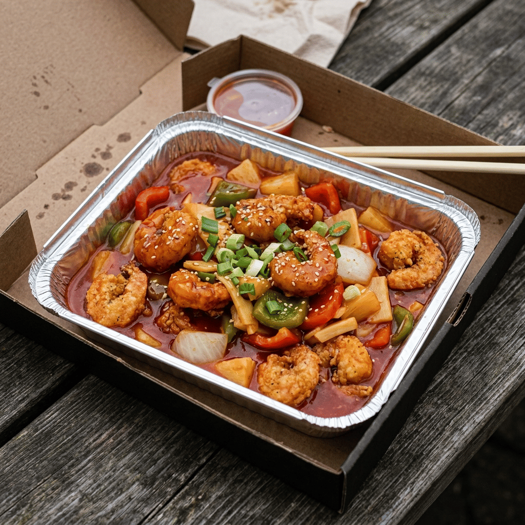 Gebakken chinese scampi
