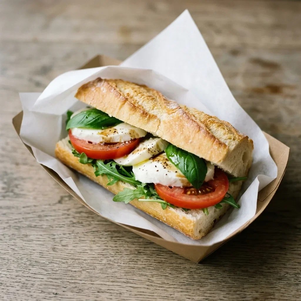 Broodje vegetarisch mozzarella klein