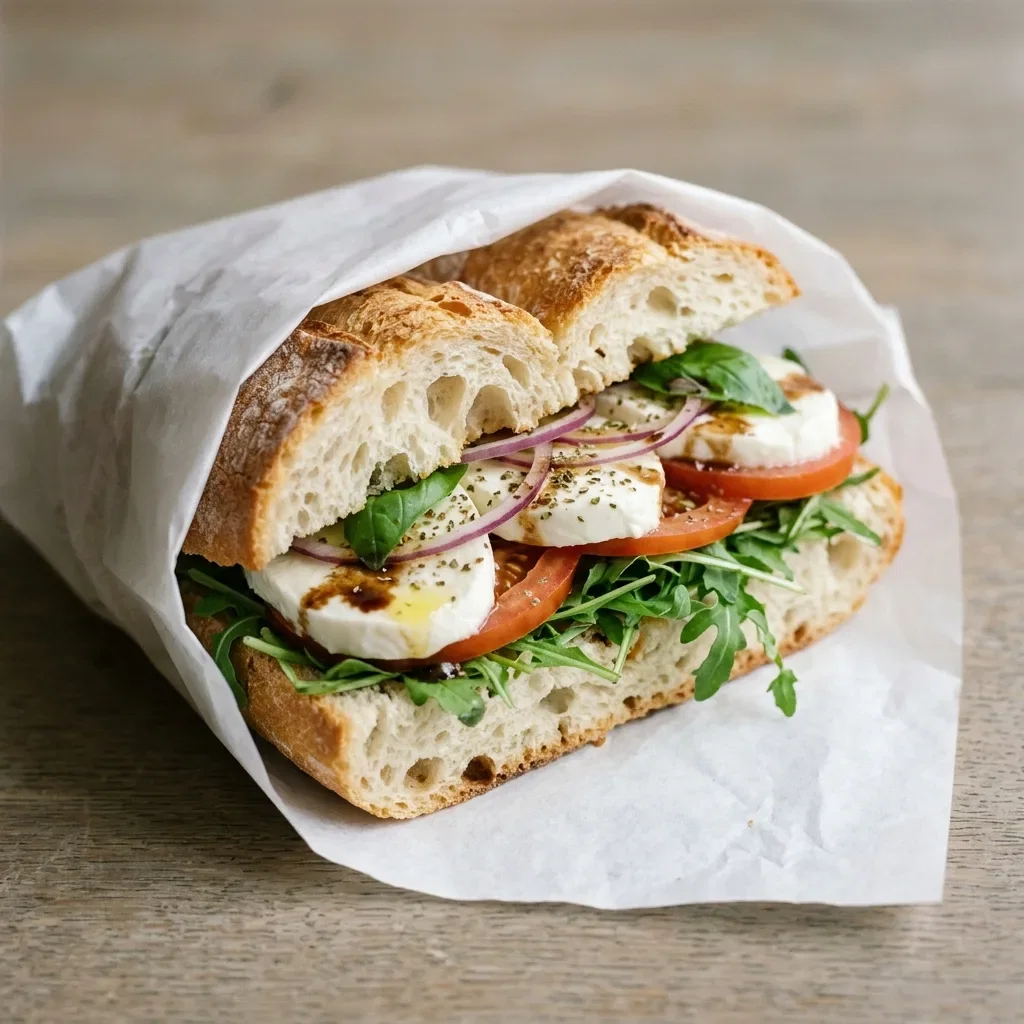 Broodje vegetarisch mozzarella groot