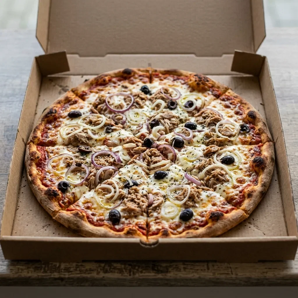 Pizza tonno groot