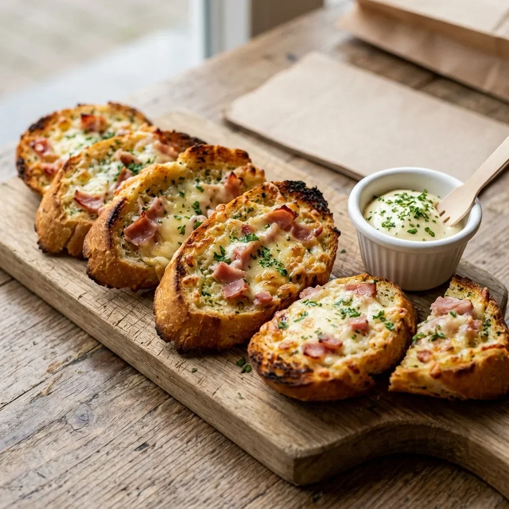 Lookbaguette met kaas en ham