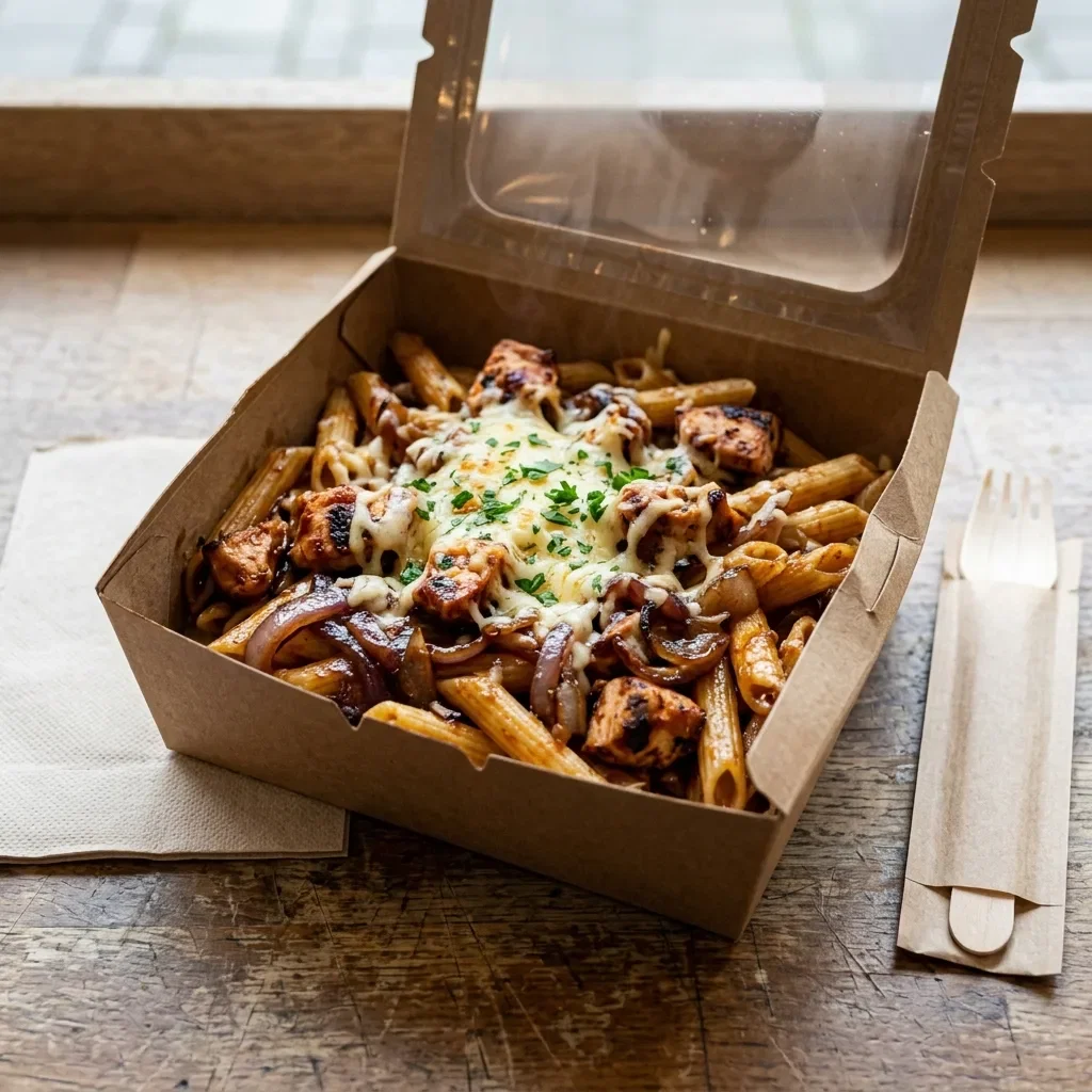 Pasta bbq chicken